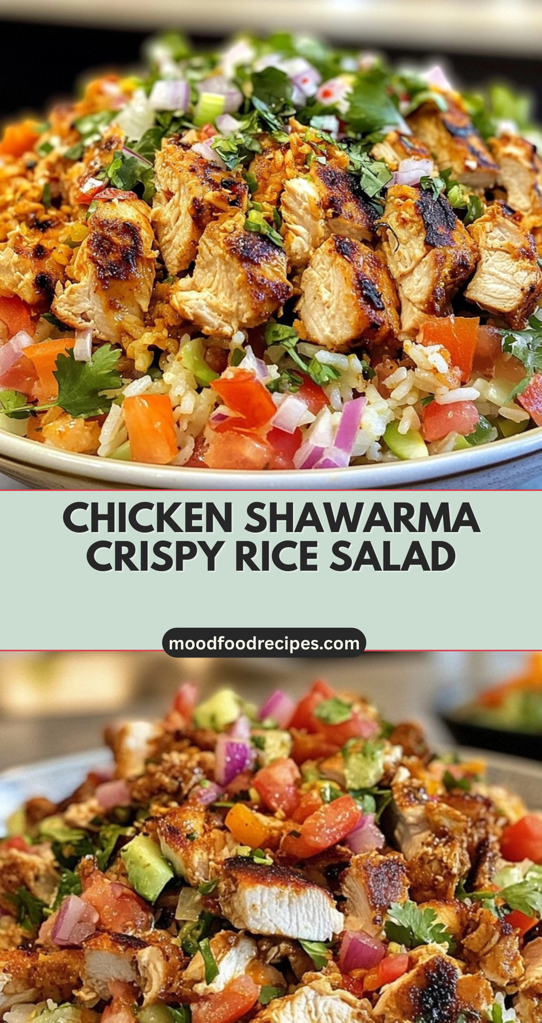Chicken Shawarma Crispy Rice Salad