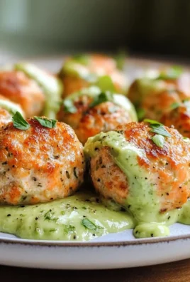 Baked Salmon Meatballs with Creamy Avocado Sauce