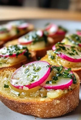 Crispy Radish and Herb Butter Crostini