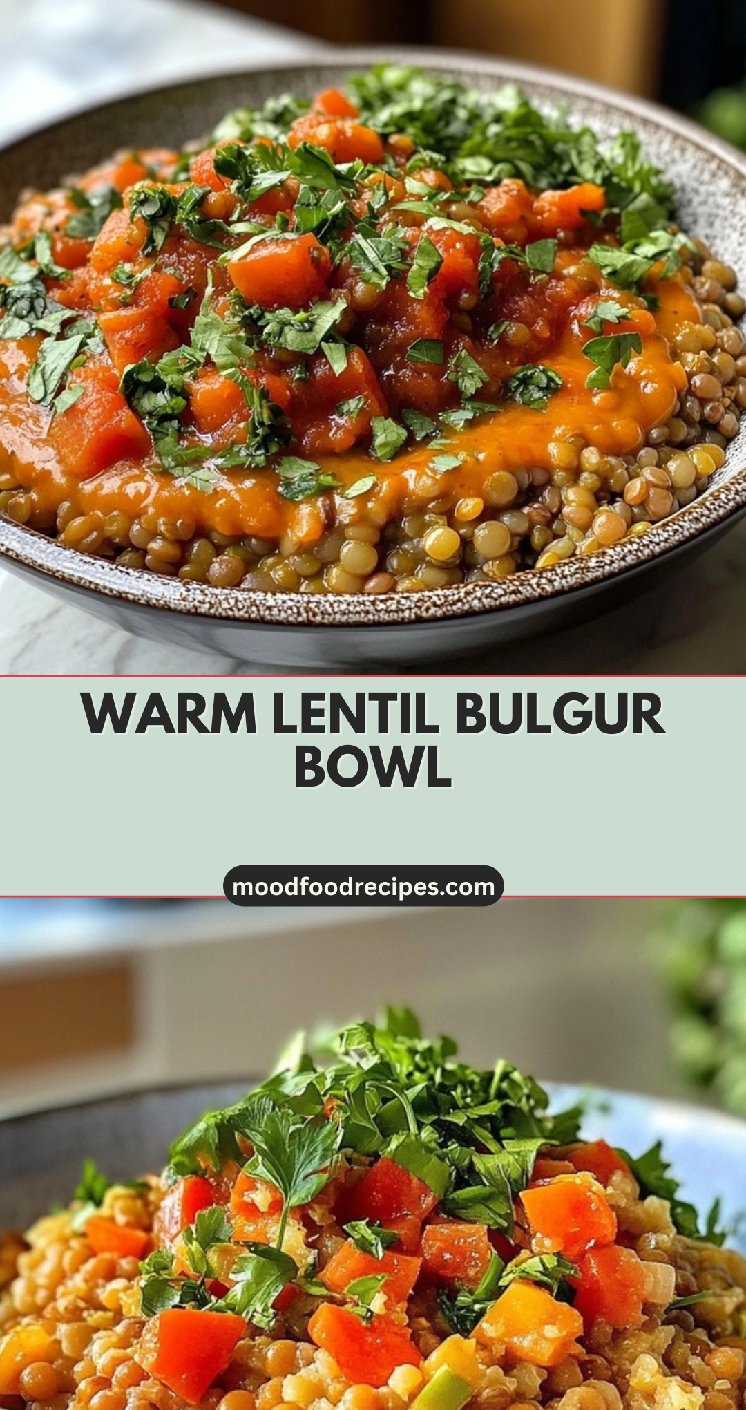 Warm Lentil Bulgur Bowl