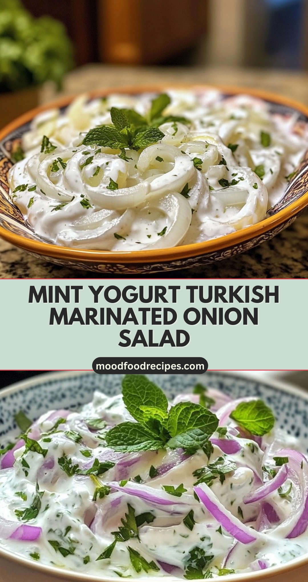 Mint Yogurt Turkish Marinated Onion Salad