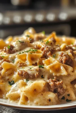 Cajun Cream Cheese Alfredo Bowties with Spiced Ground Beef
