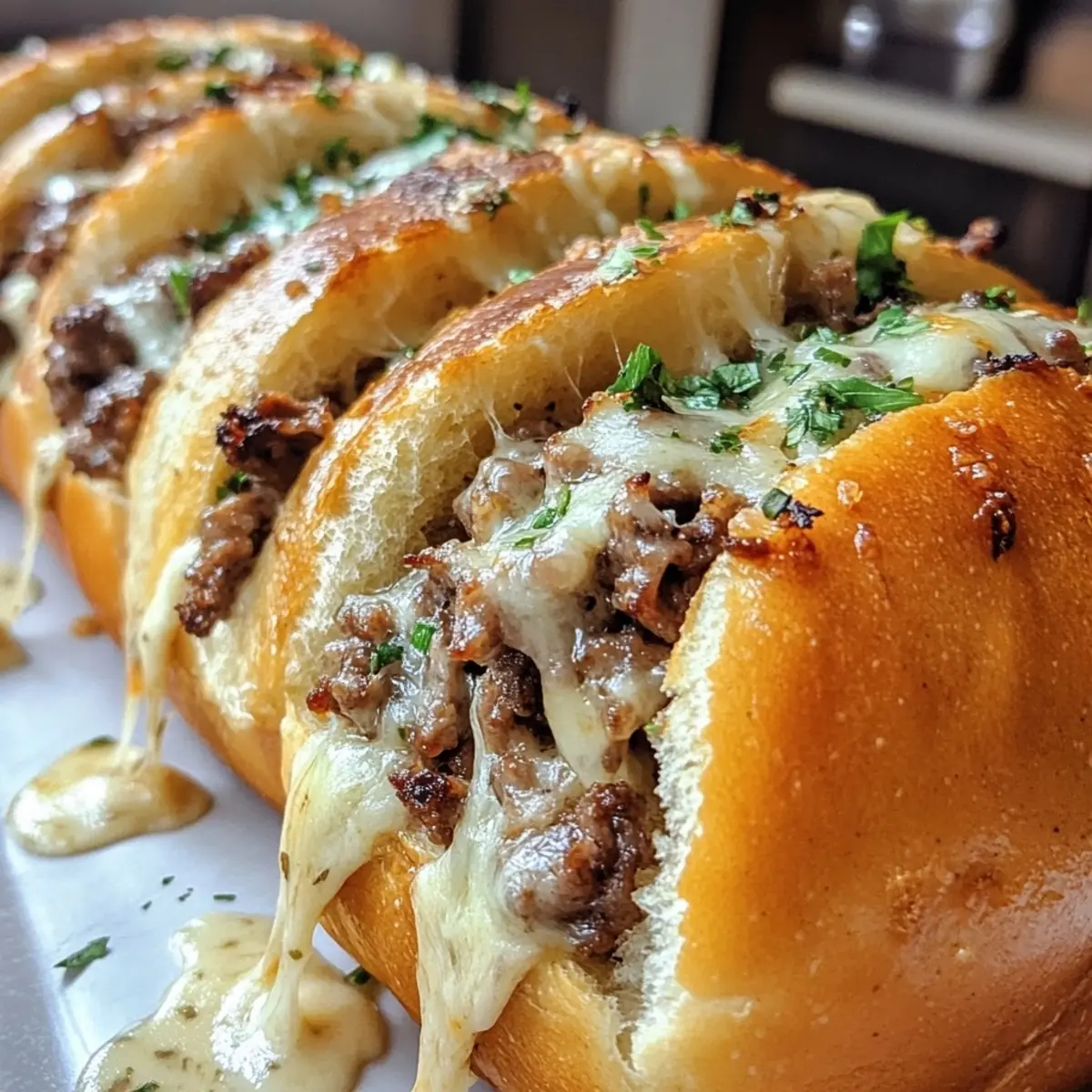 Cheesesteak Stuffed Garlic Bread You Can’t Resist