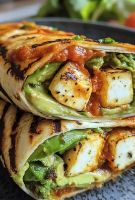 Grilled Halloumi Avocado Wrap