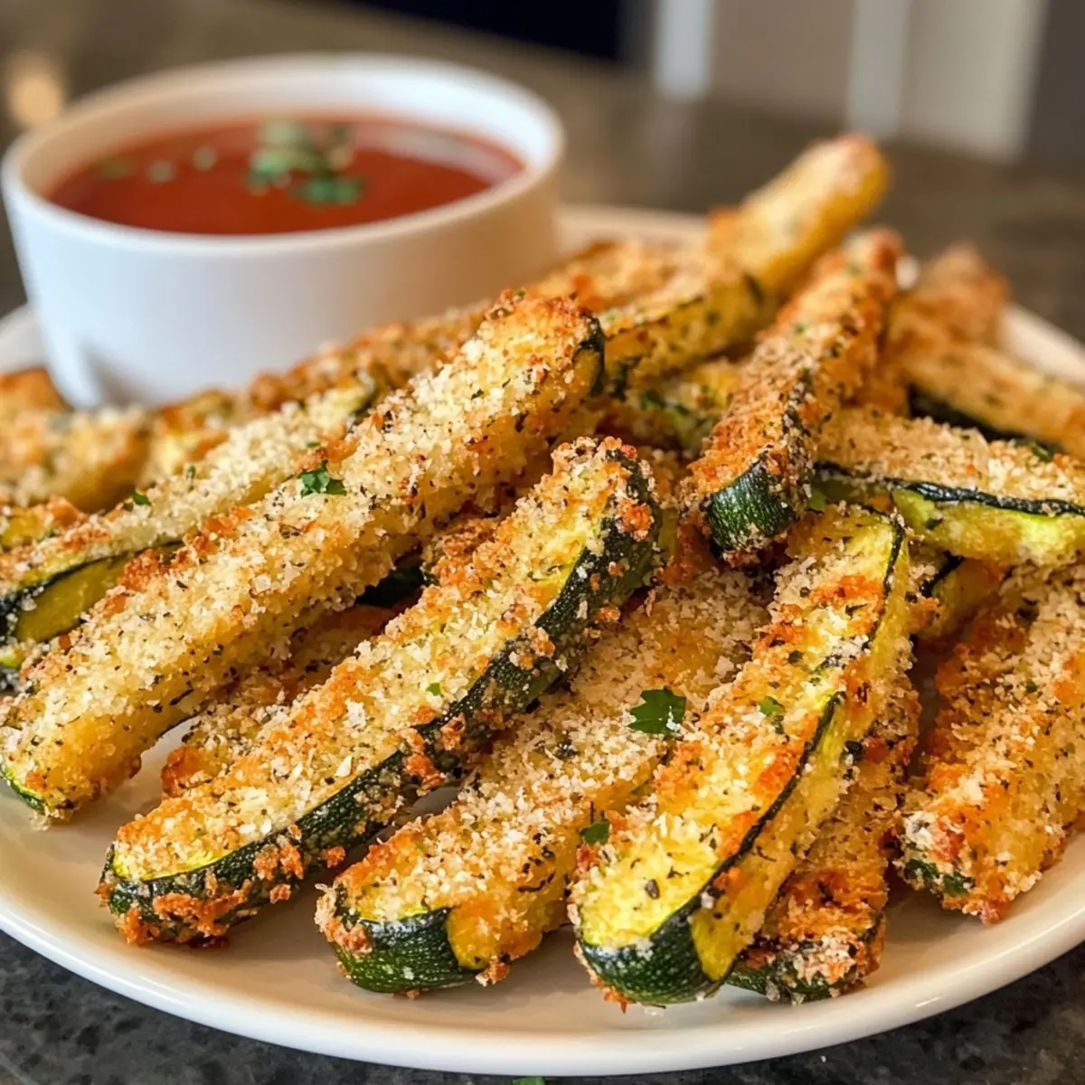 Crispy Parmesan Zucchini Fries